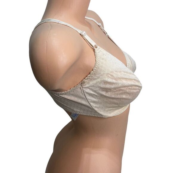 Vintage Maidenform Stretch Tee Bra 36D Tan Wireless Front Closure - Picture 2 of 8